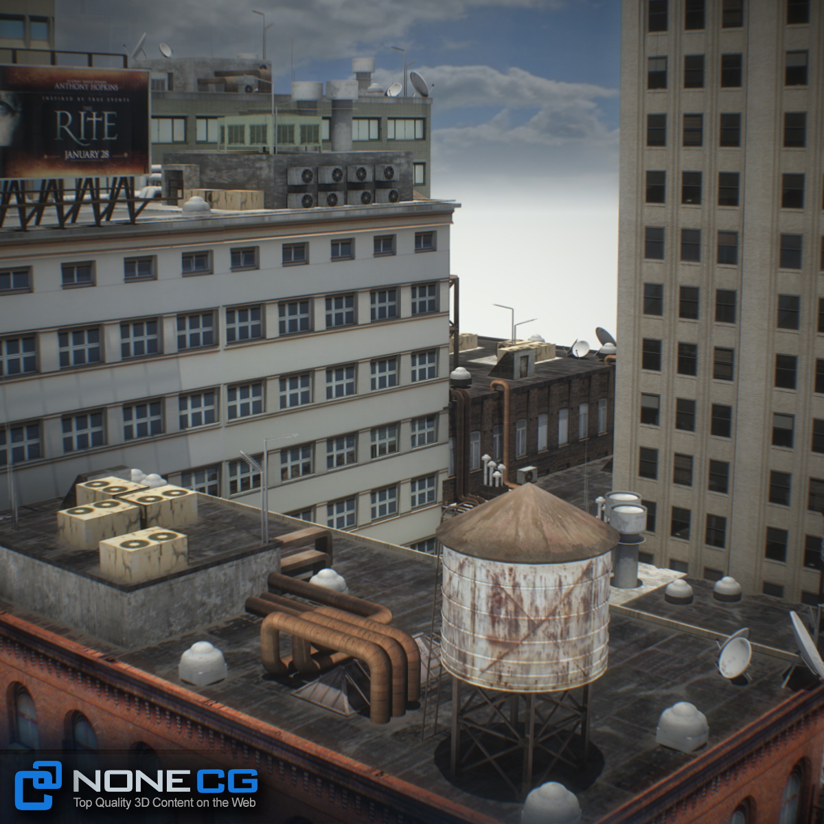 NYC Block Set 4 V2 Low-poly 3D model_19