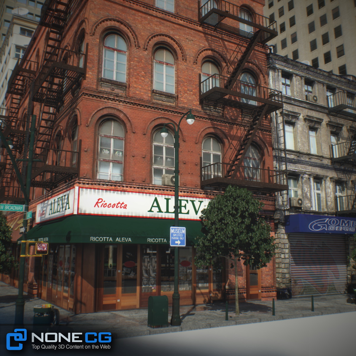 NYC Block Set 4 V2 Low-poly 3D model_10