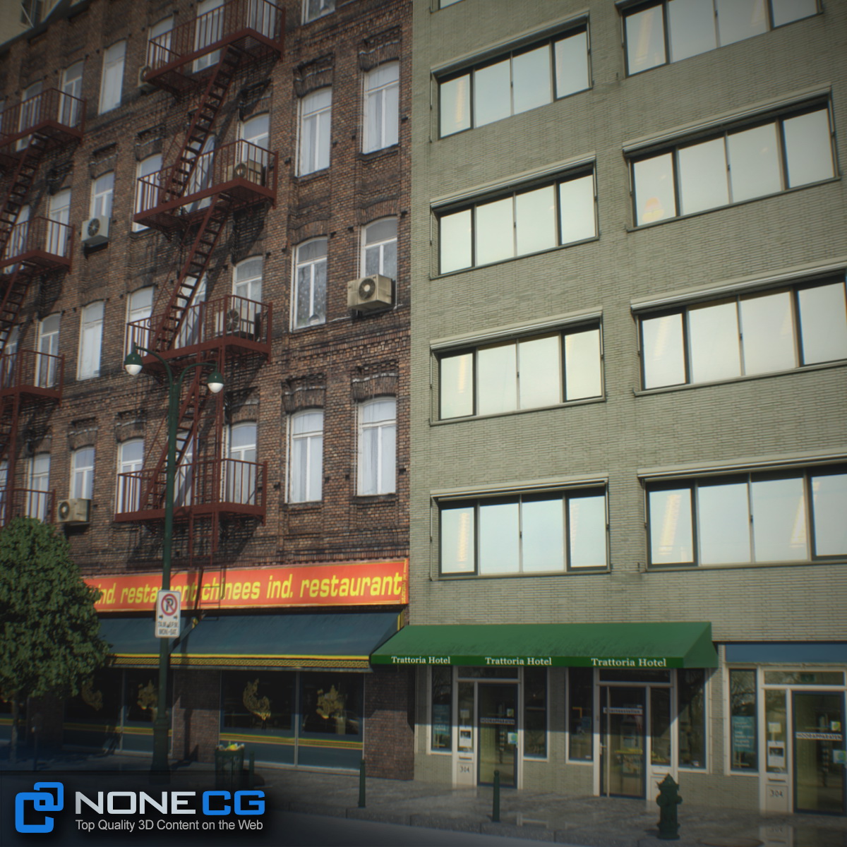 NYC Block Set 4 V2 Low-poly 3D model_16
