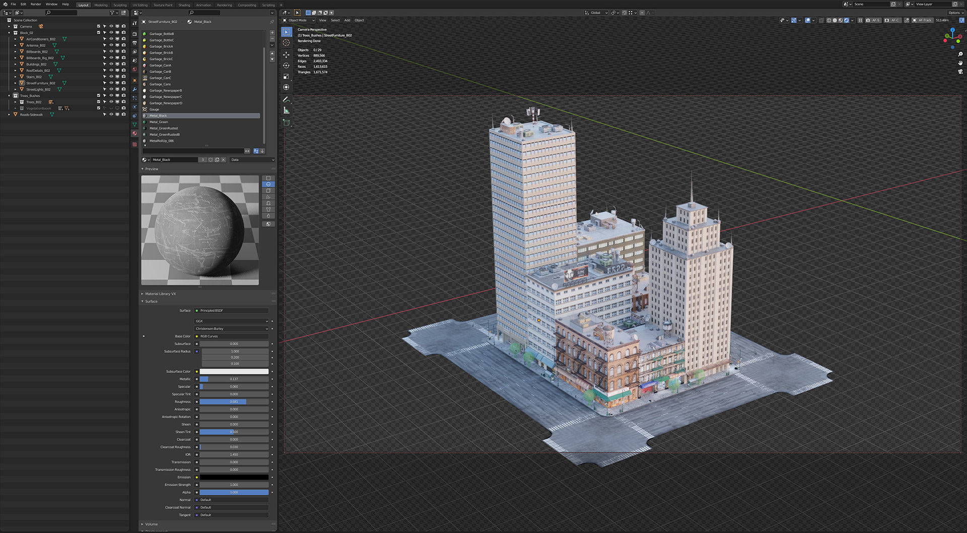 NYC Block Set 4 V2 Low-poly 3D model_22