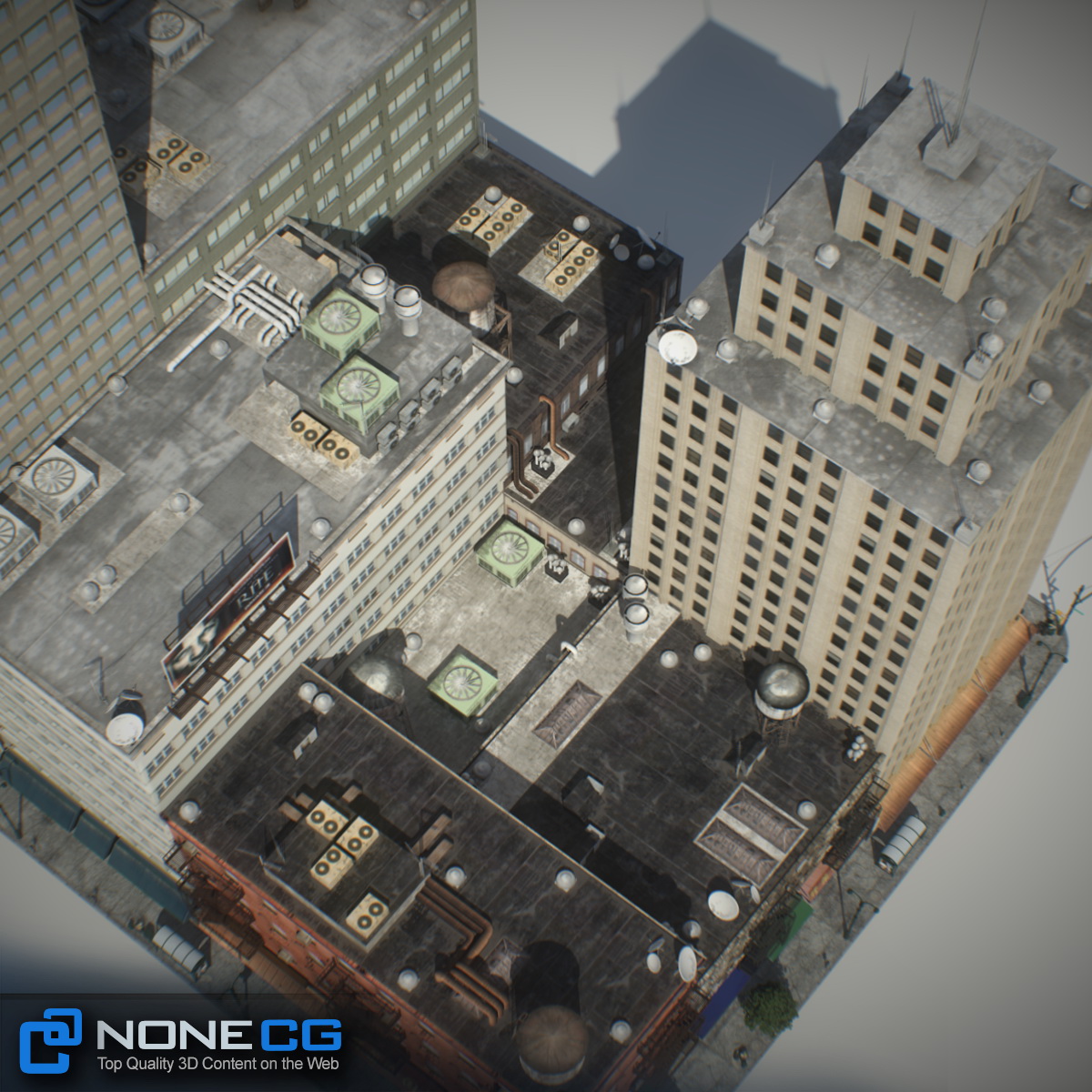 NYC Block Set 4 V2 Low-poly 3D model_18