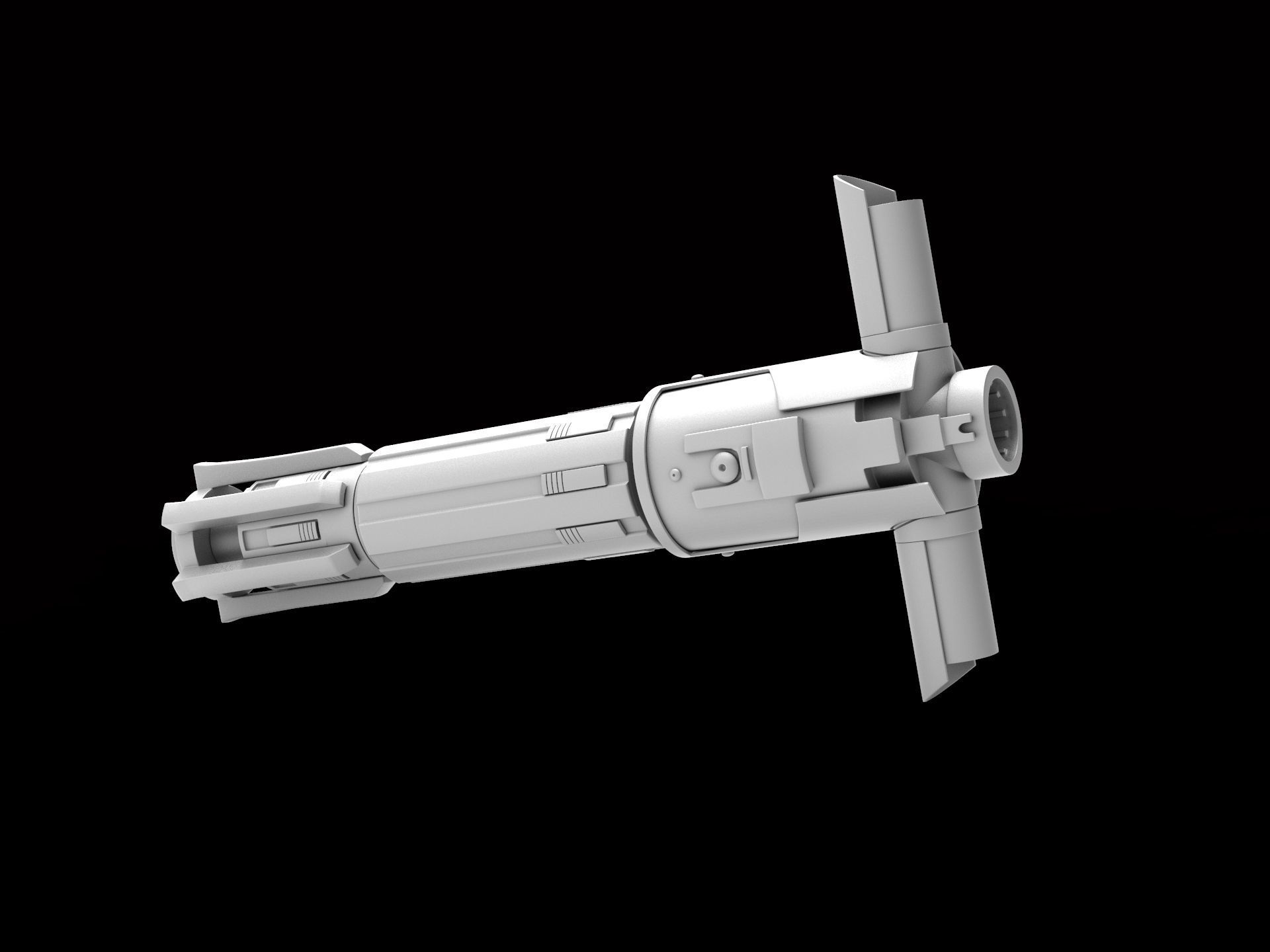 Kylo Ren Lightsaber Low-poly 3D model_3