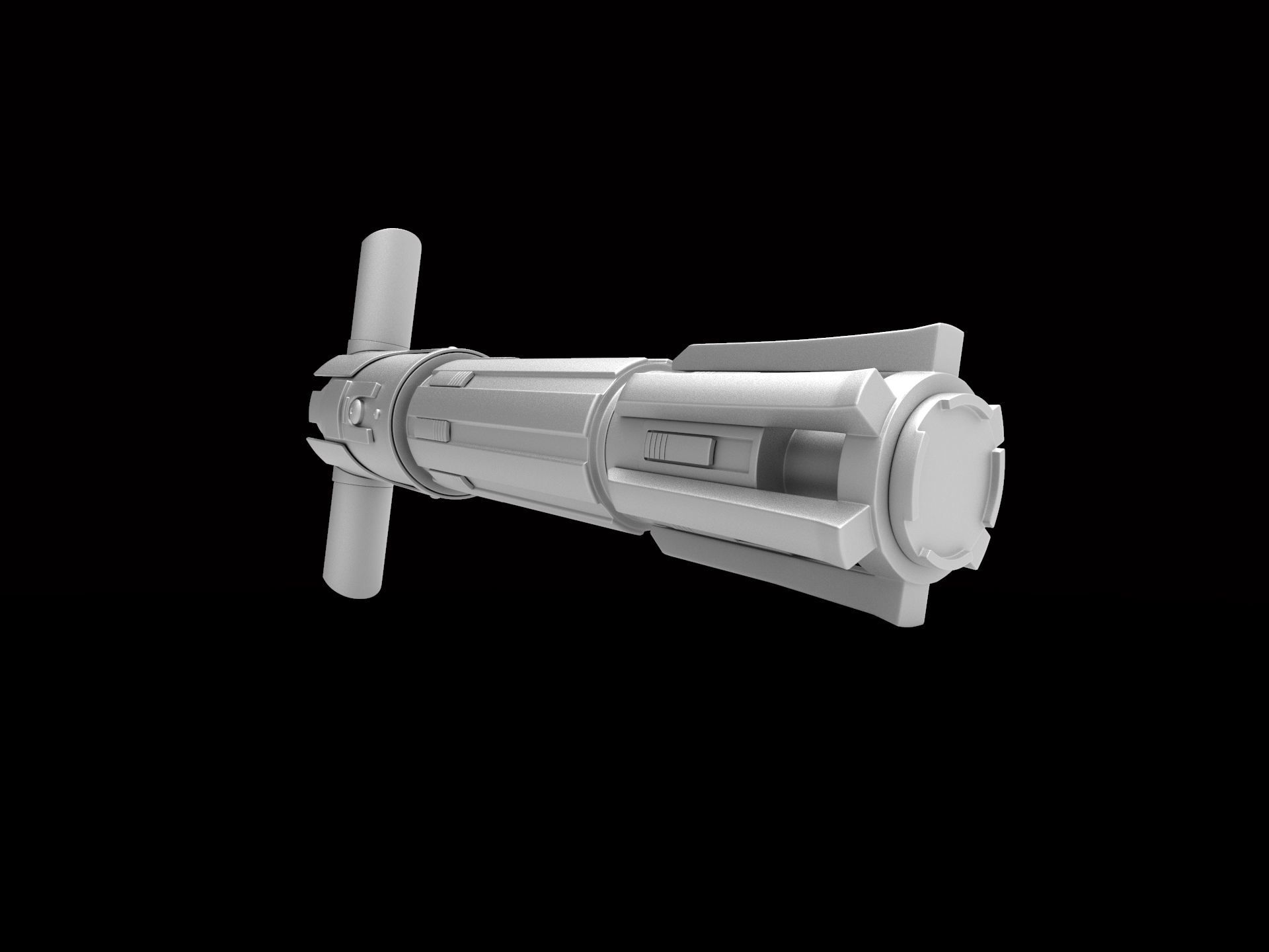 Kylo Ren Lightsaber Low-poly 3D model_4