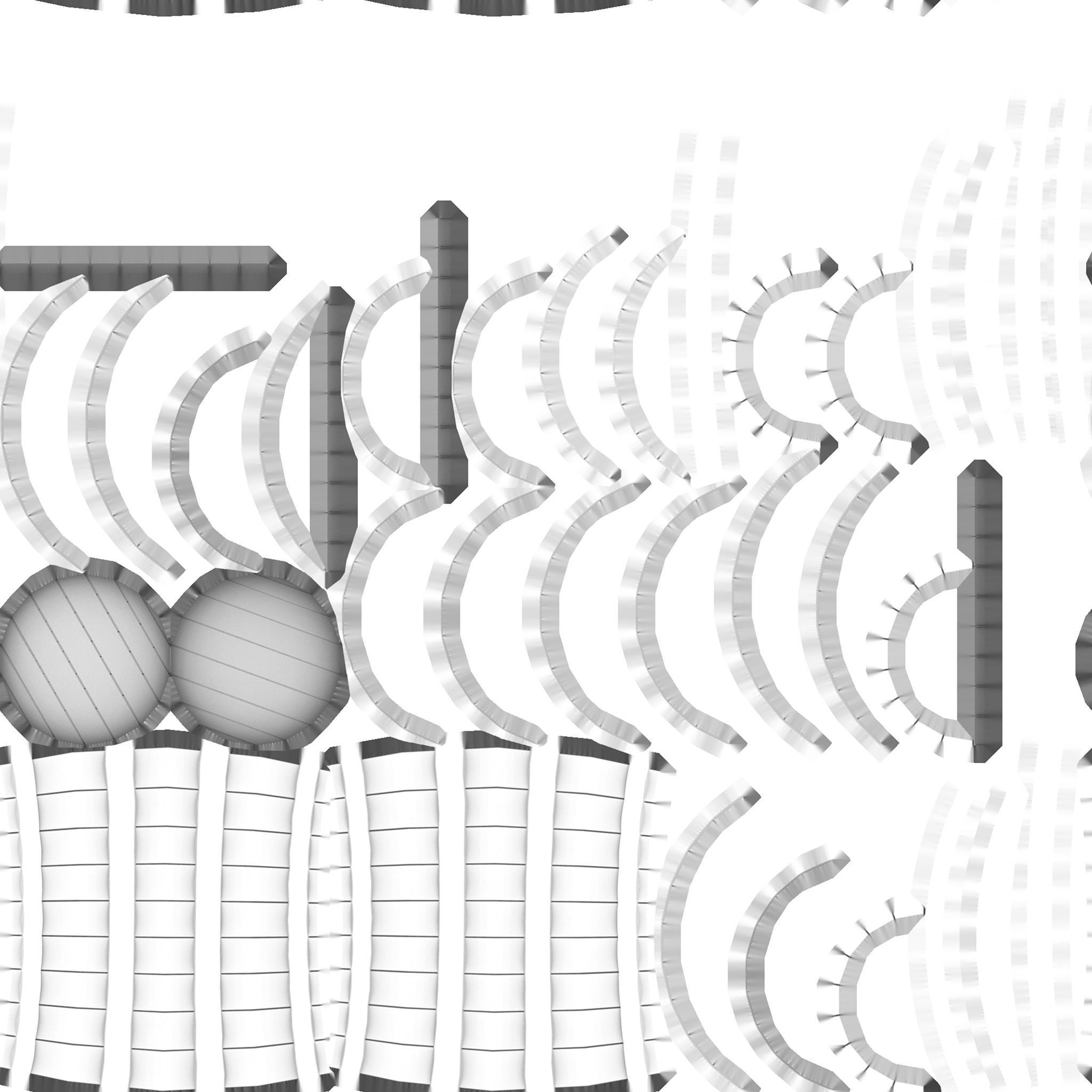 Low-poly 3D model collection of cart and wooden barrels Low-poly 3D model_26