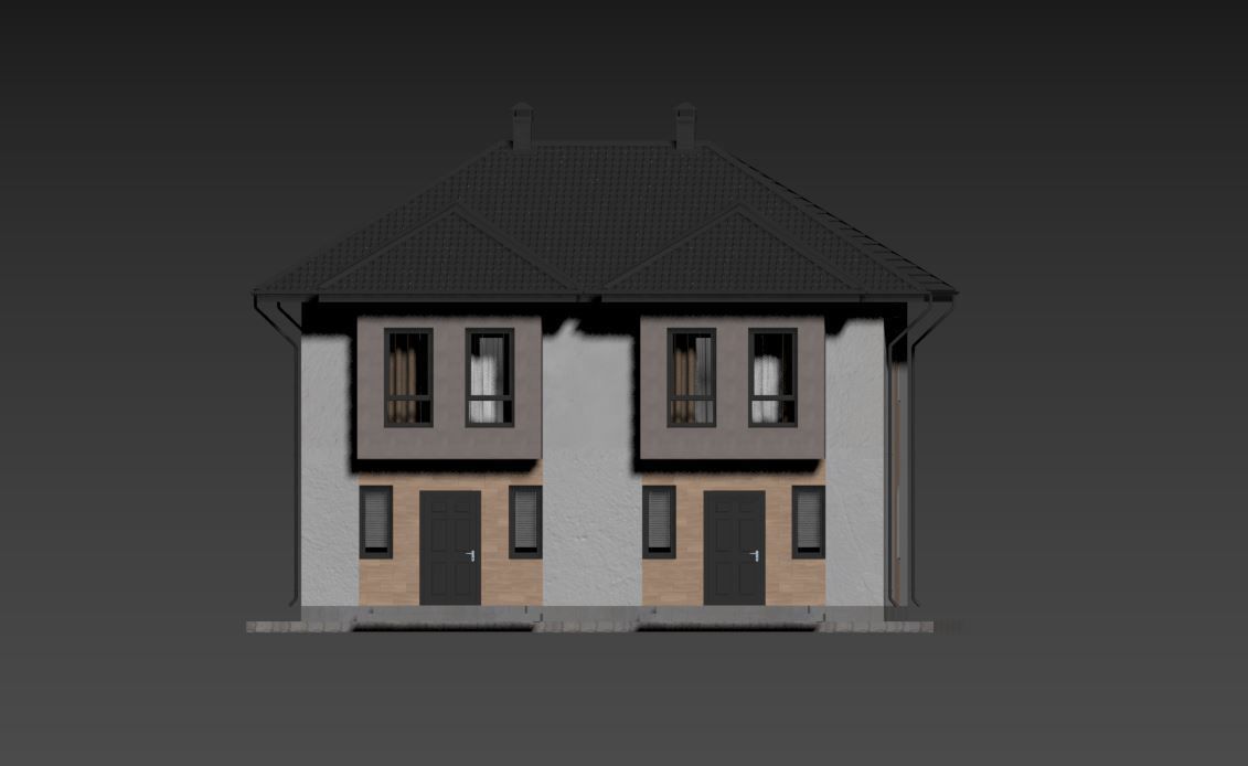 Townhouse house 3D model_18