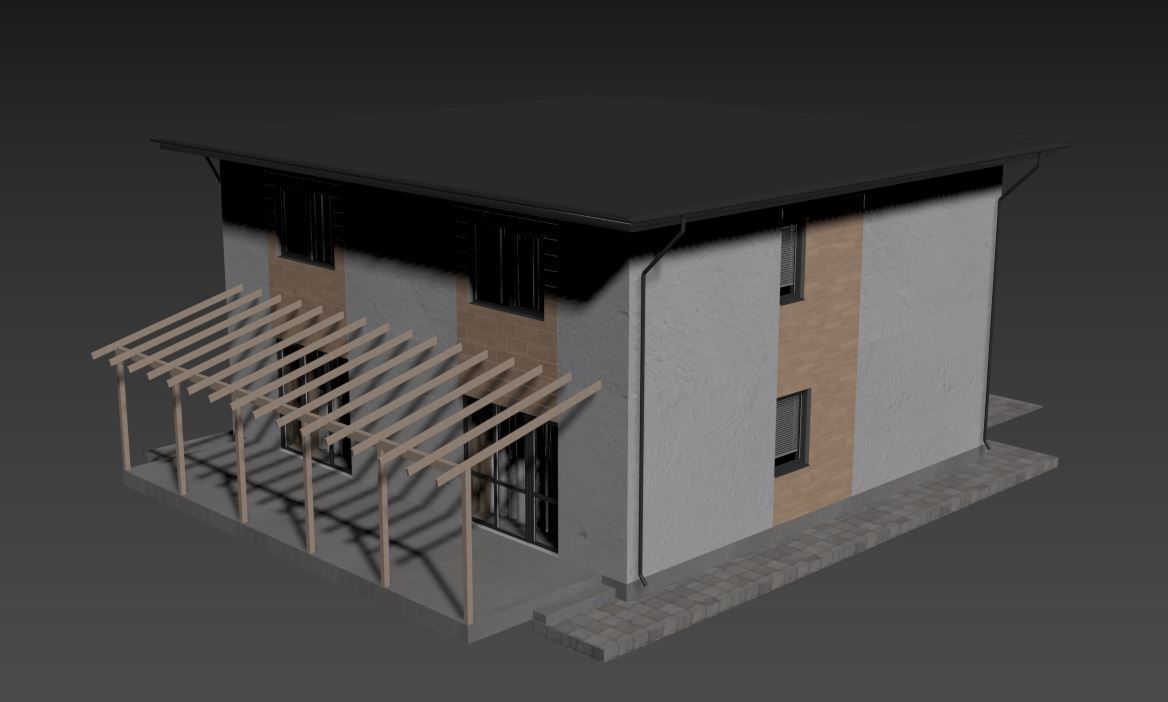Townhouse house 3D model_25