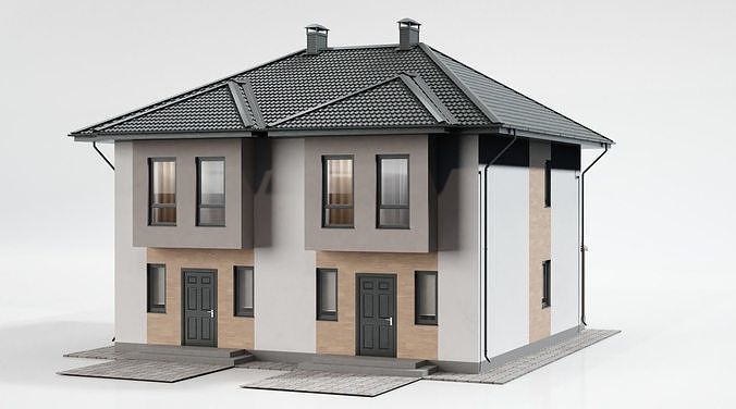 Townhouse house 3D model