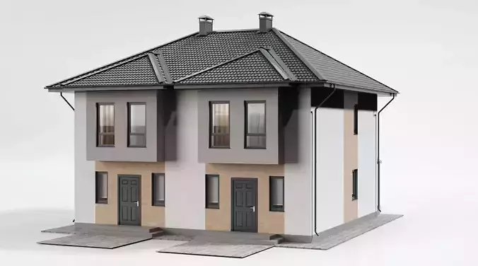 Townhouse house 3D model