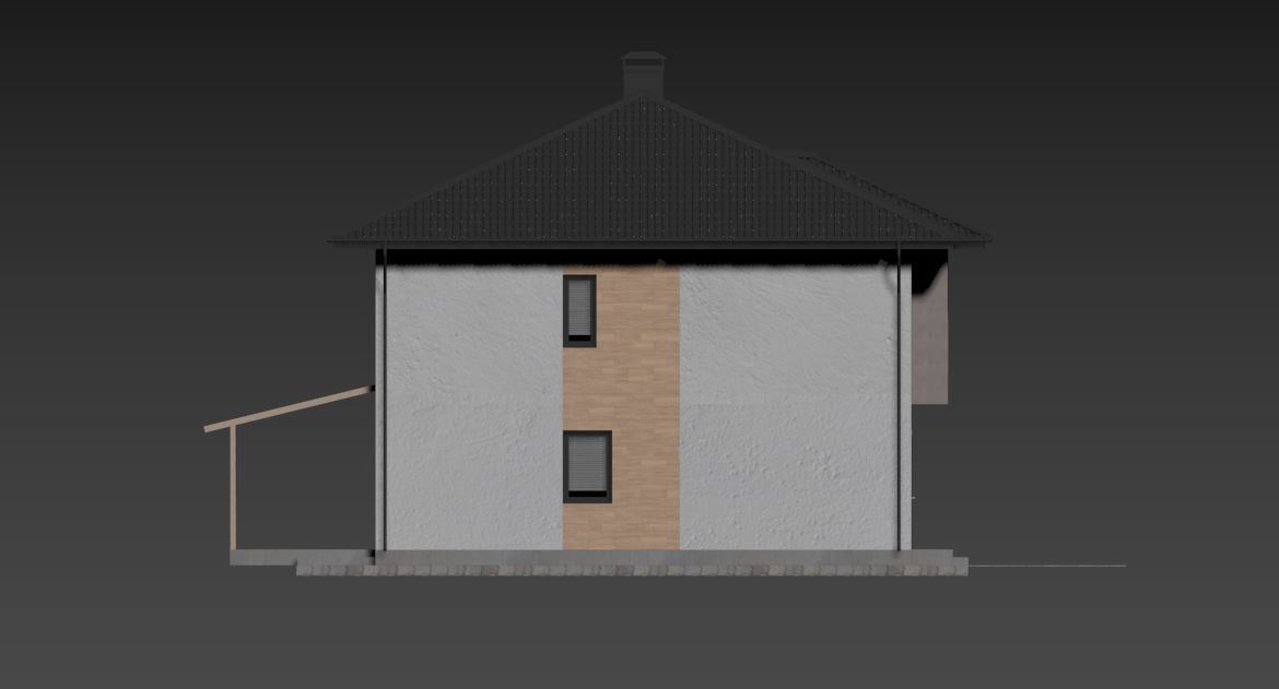 Townhouse house 3D model_19