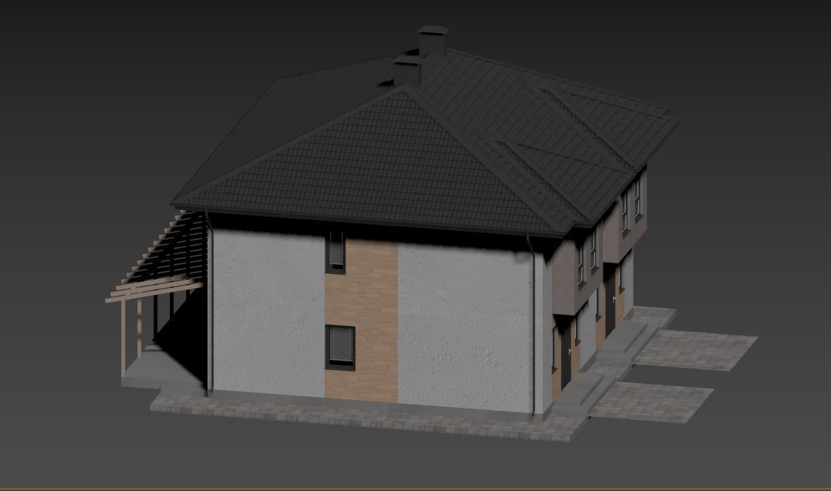 Townhouse house 3D model_20
