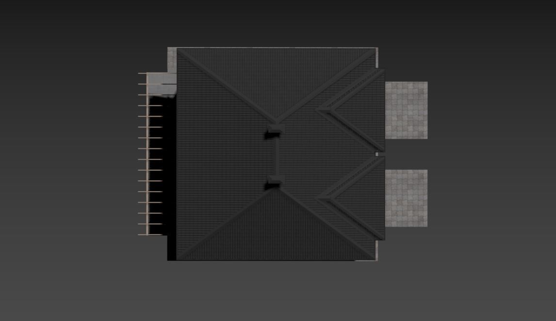 Townhouse house 3D model_21