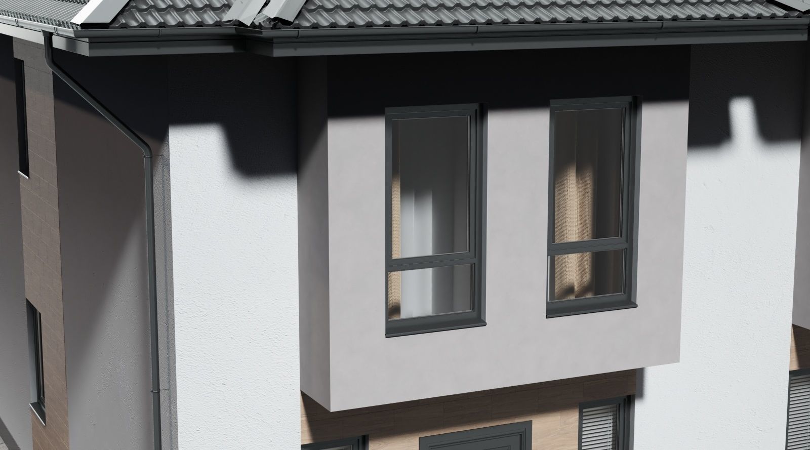 Townhouse house 3D model_11