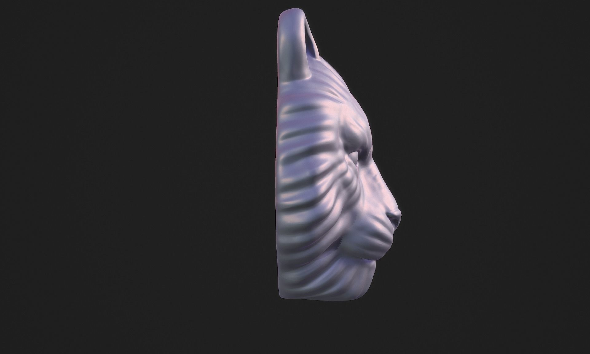 Tiger Pendant - Wild Cat Head 3D print model_10