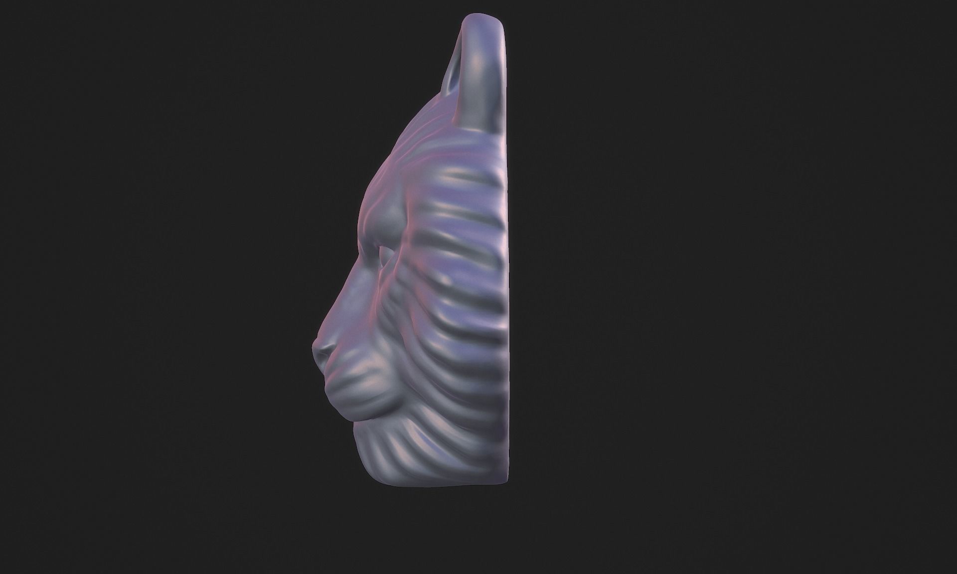 Tiger Pendant - Wild Cat Head 3D print model_14