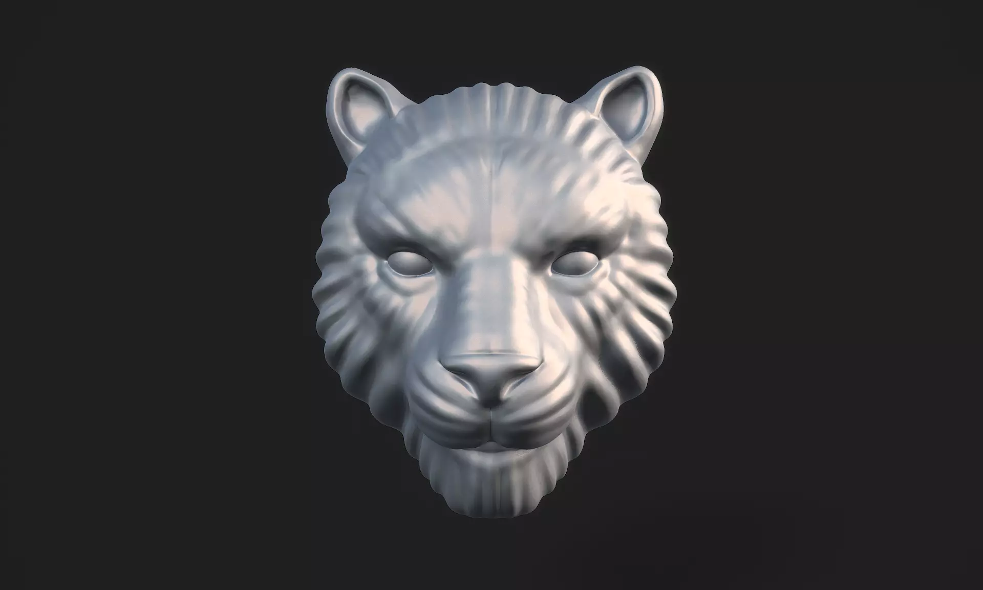 Tiger Pendant - Wild Cat Head 3D print model_0