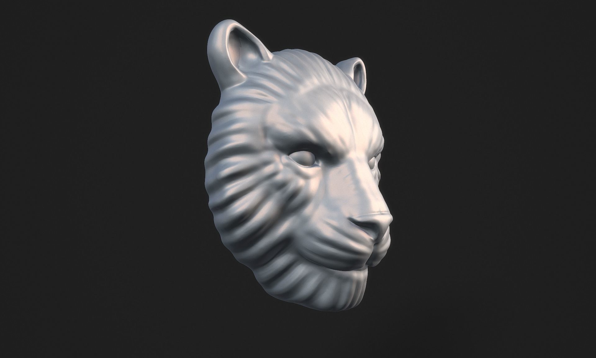 Tiger Pendant - Wild Cat Head 3D print model_1