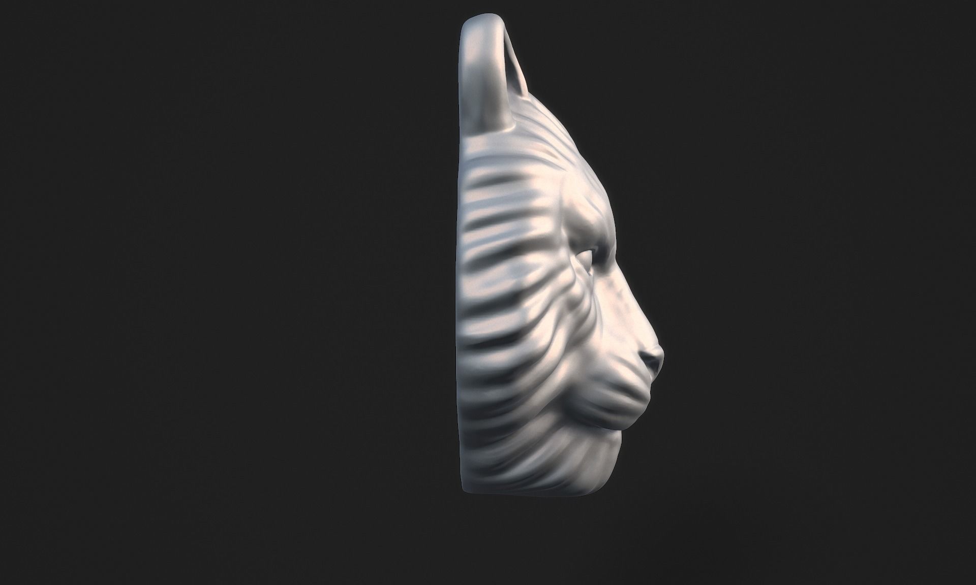 Tiger Pendant - Wild Cat Head 3D print model_2