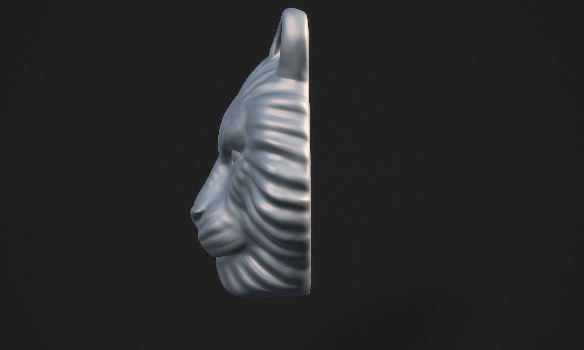 Tiger Pendant - Wild Cat Head 3D print model_6