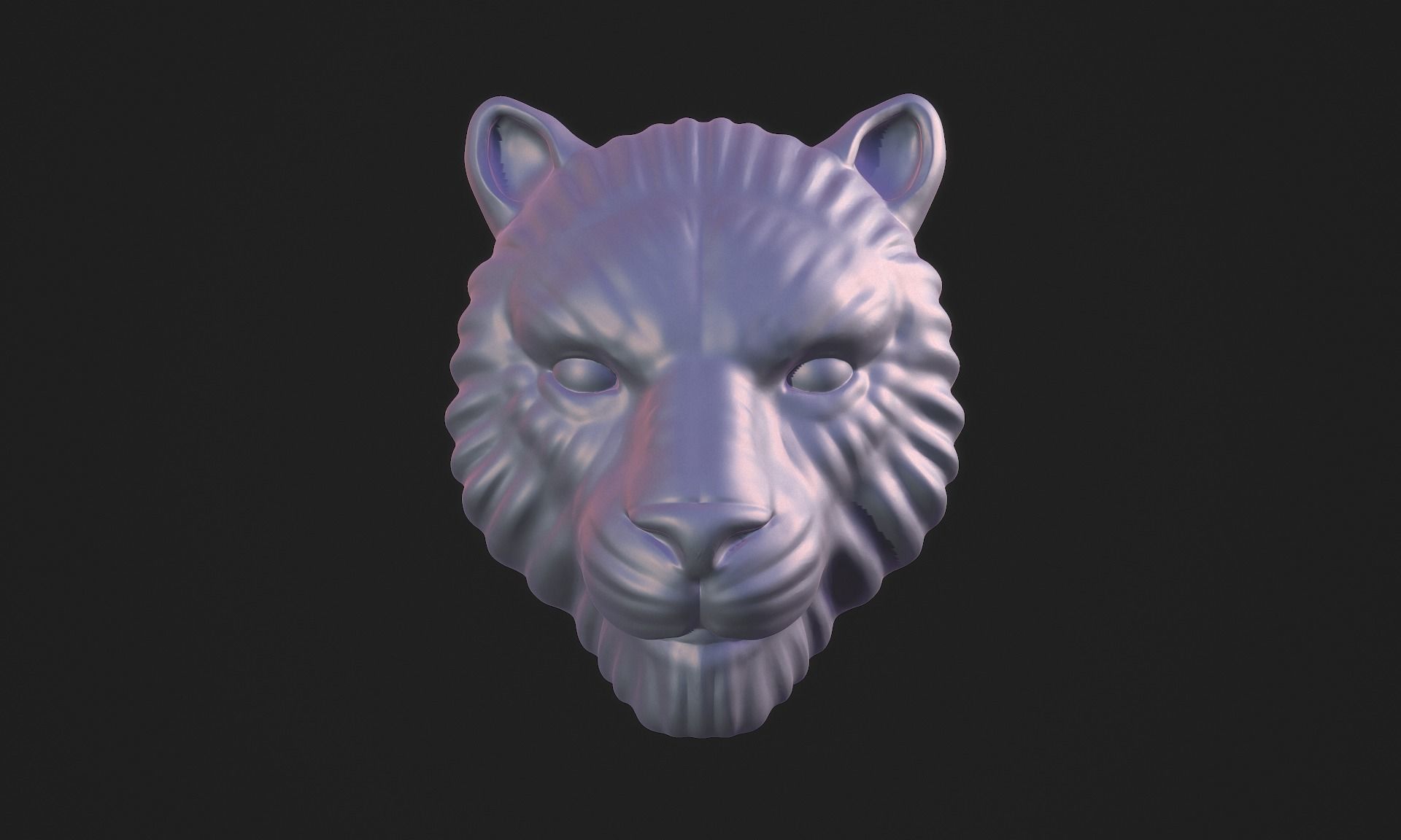 Tiger Pendant - Wild Cat Head 3D print model_8