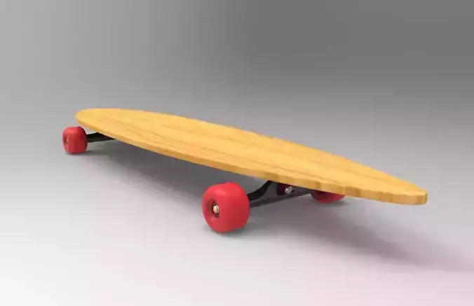 Longboard wooden skateboard with wheels