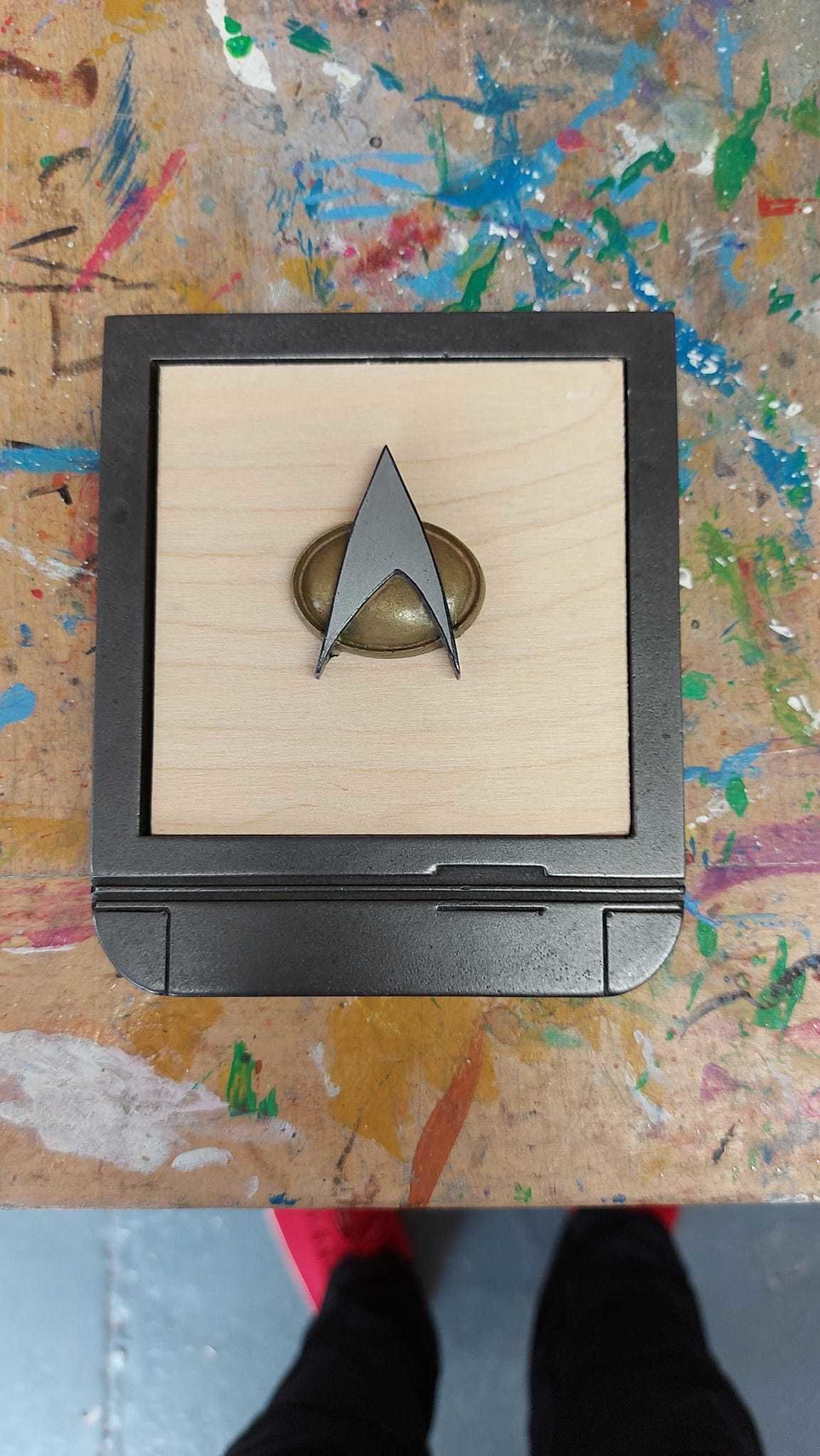 Star trek Combadge display frames 3D print model_4