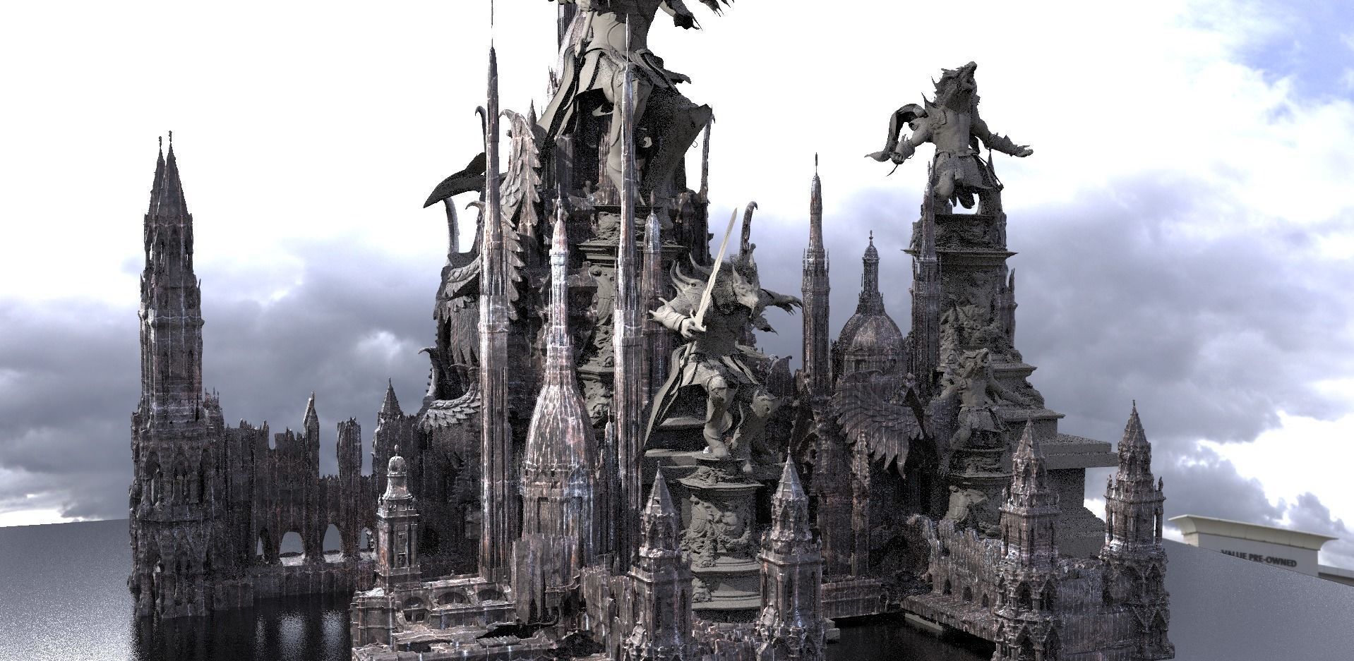 Lycan Palace Kings Castle Kitbash 1  3D model_1