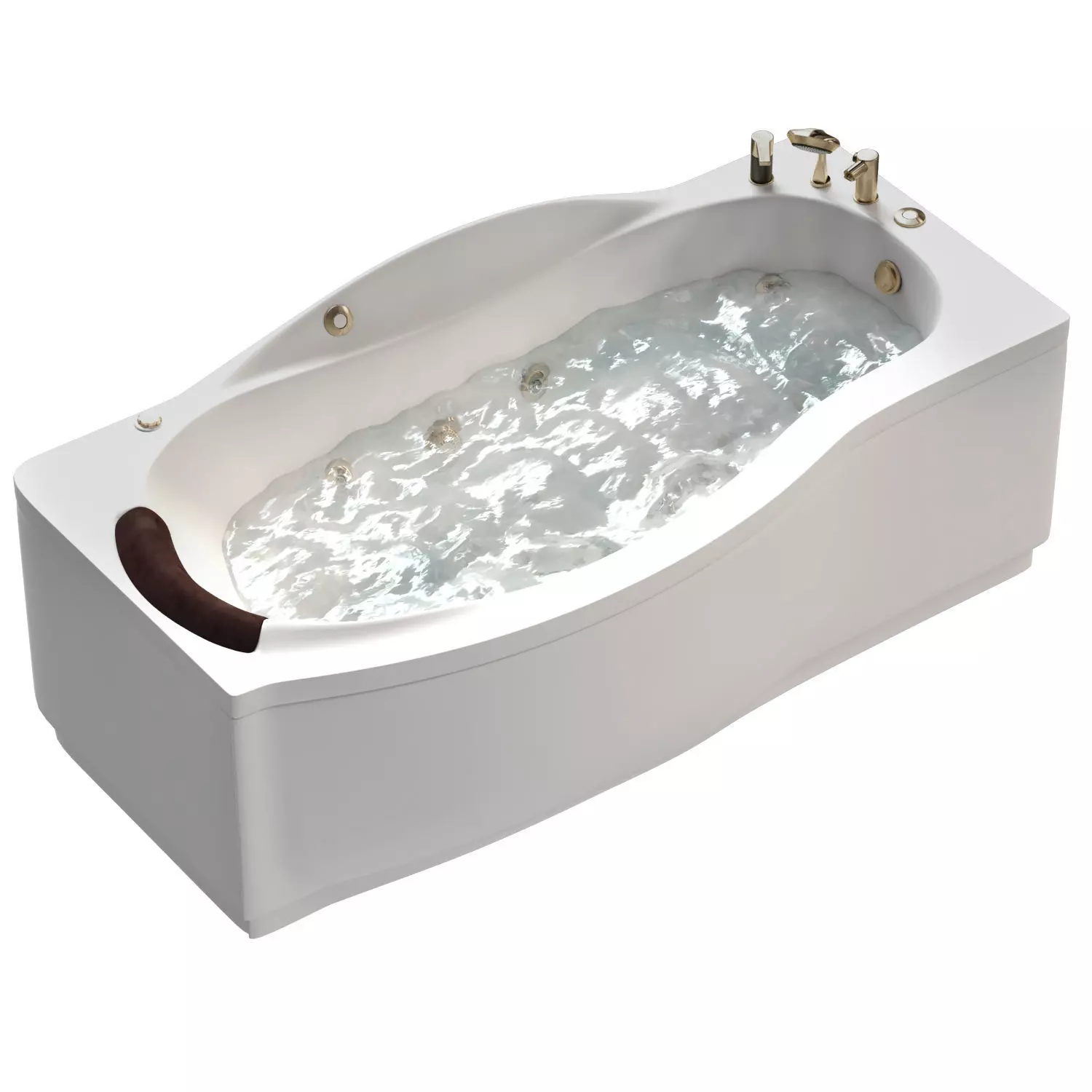 Modern Waterfall Bathtub  Set 648 3D model_0