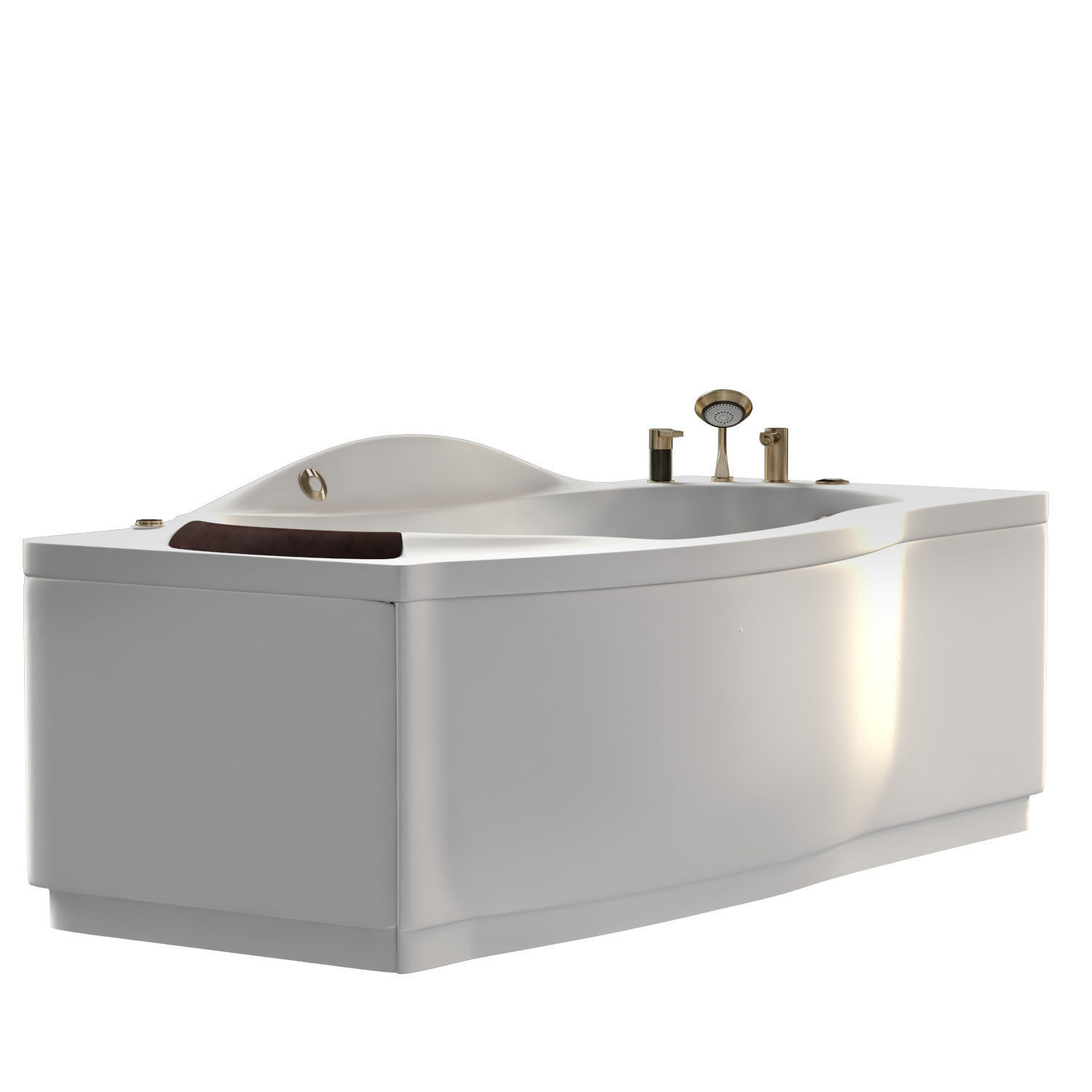 Modern Waterfall Bathtub  Set 648 3D model_1
