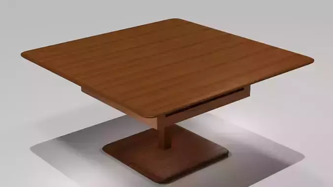 Wooden Table Model Textured Ready High poly 3D Mesh
