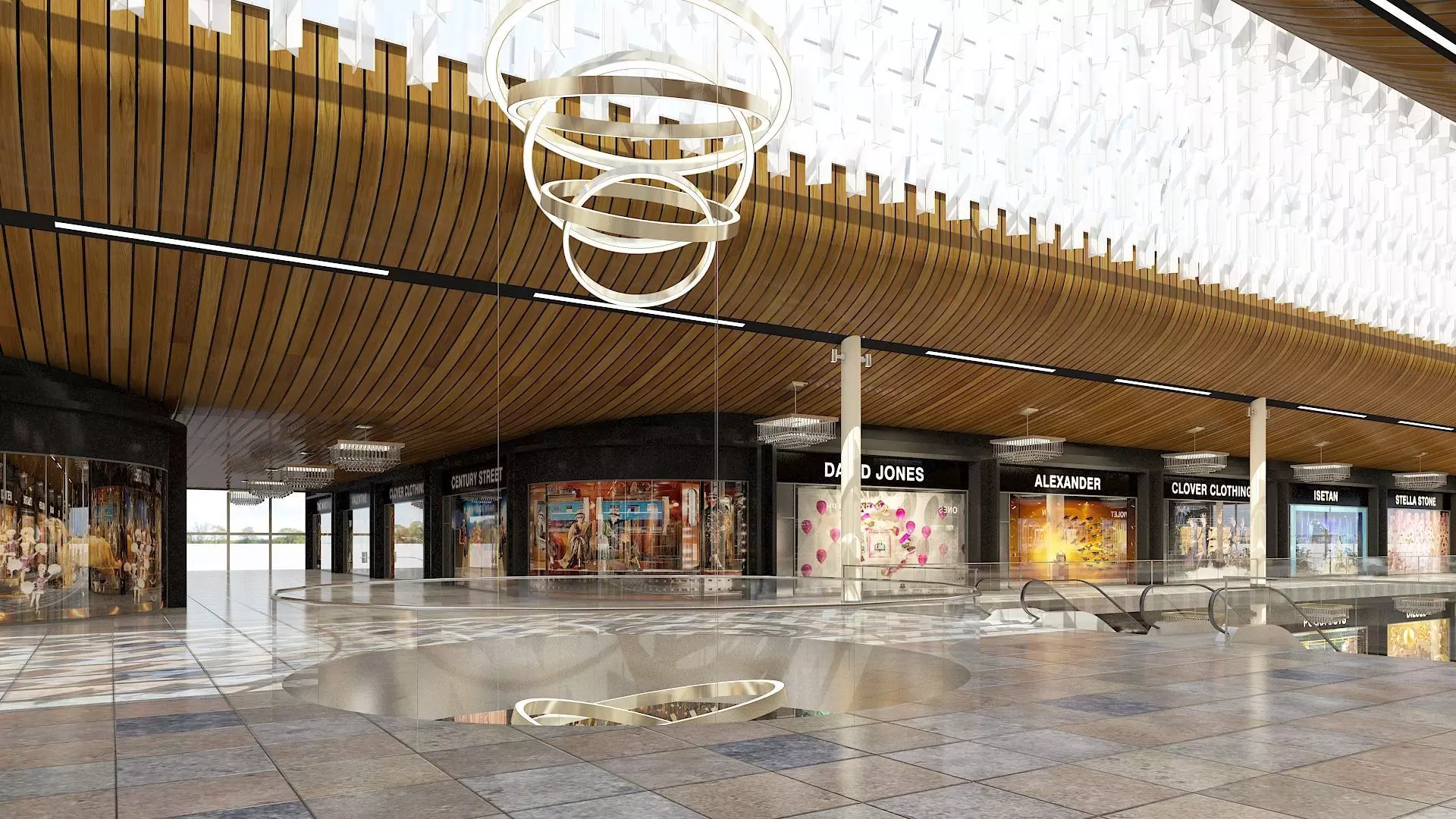 Shopping Centre 2 - Interior and Exterior 3D model_0