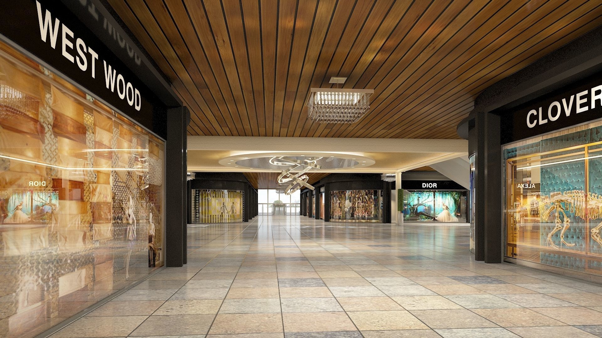 Shopping Centre 2 - Interior and Exterior 3D model_12