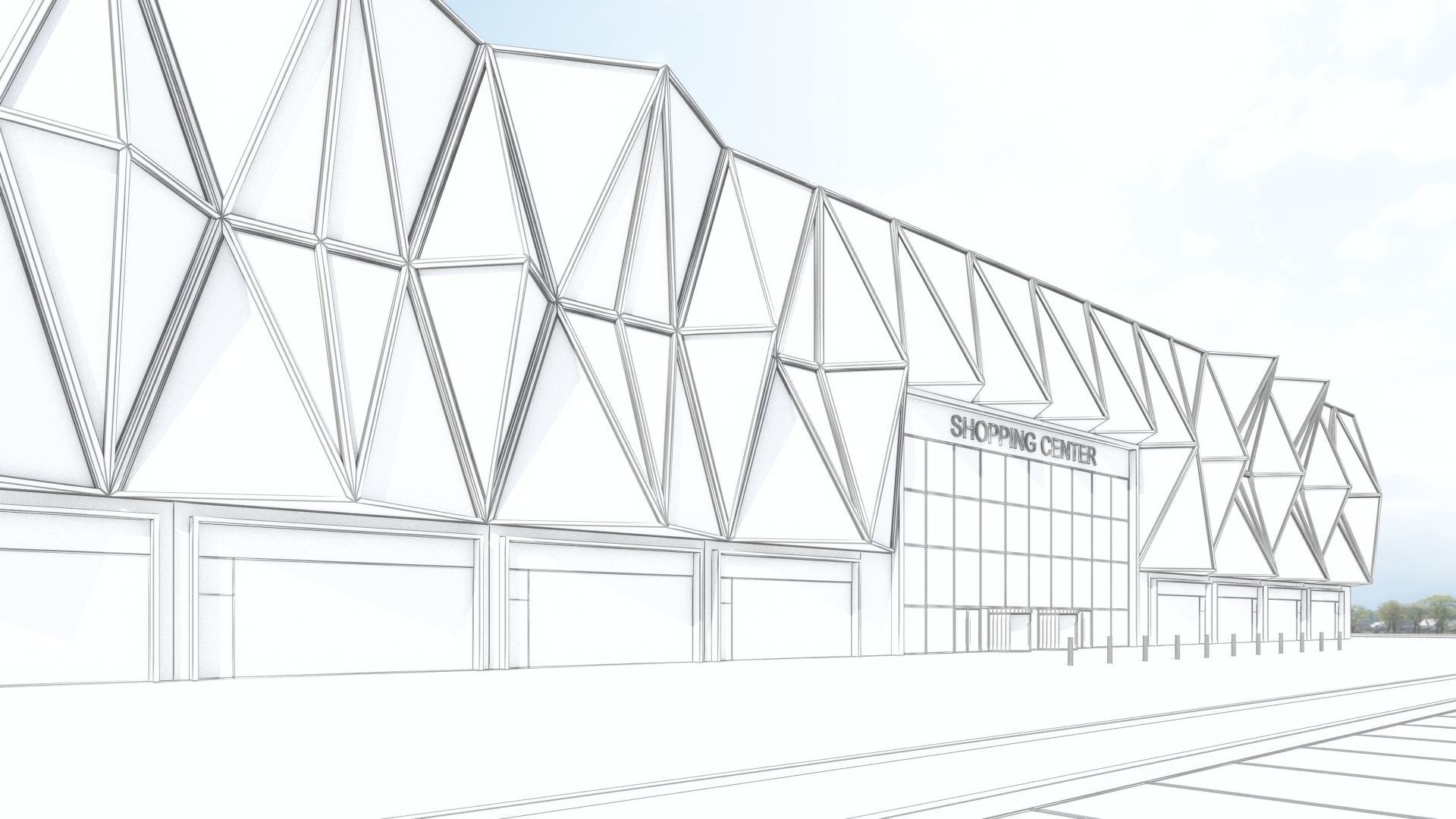 Shopping Centre 2 - Interior and Exterior 3D model_22