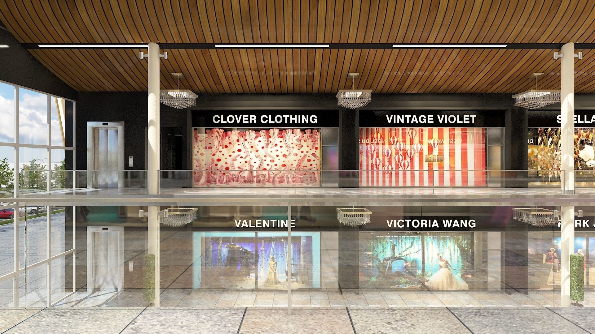 Shopping Centre 2 - Interior and Exterior 3D model_8