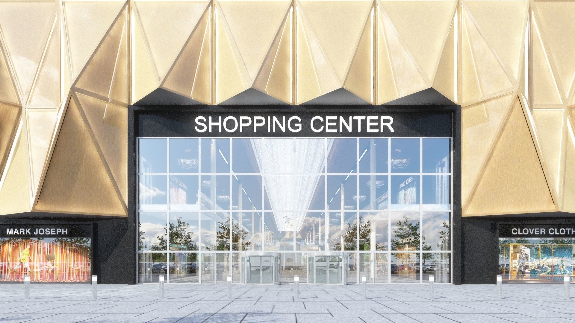 Shopping Centre 2 - Interior and Exterior 3D model_3