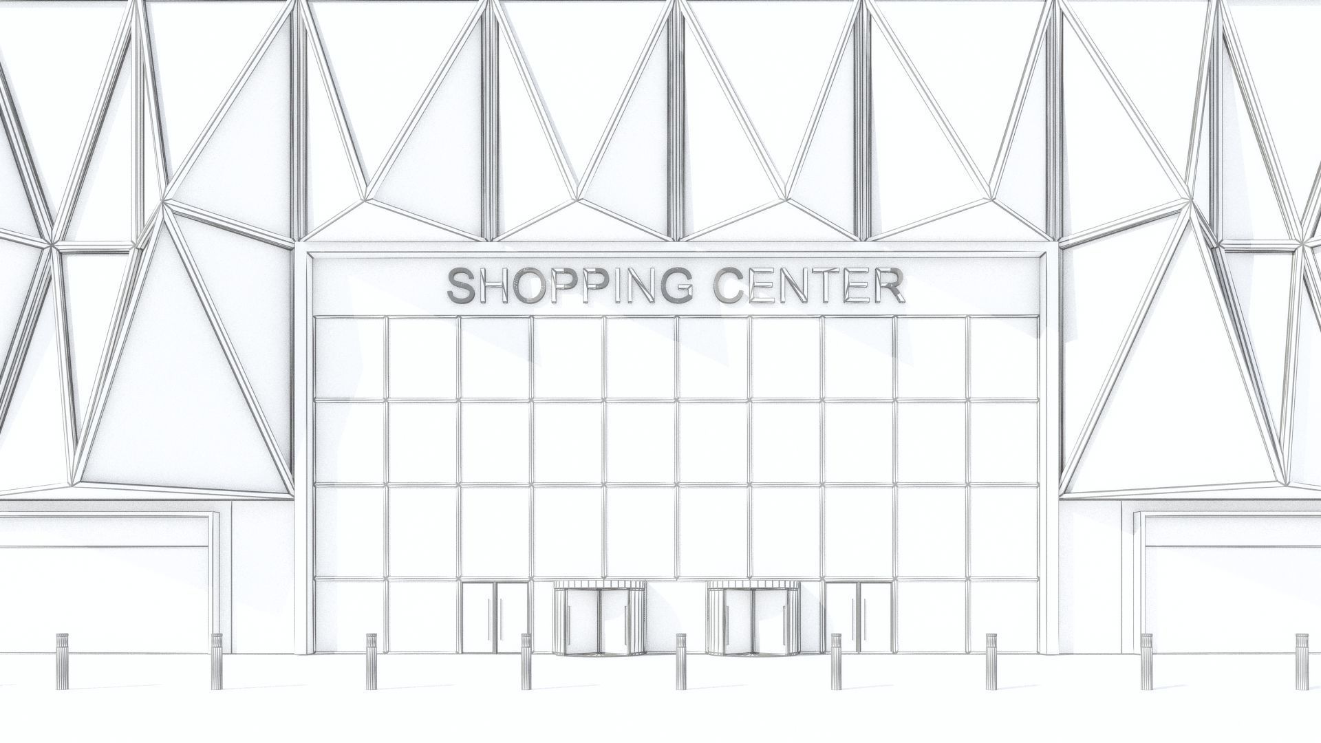 Shopping Centre 2 - Interior and Exterior 3D model_25