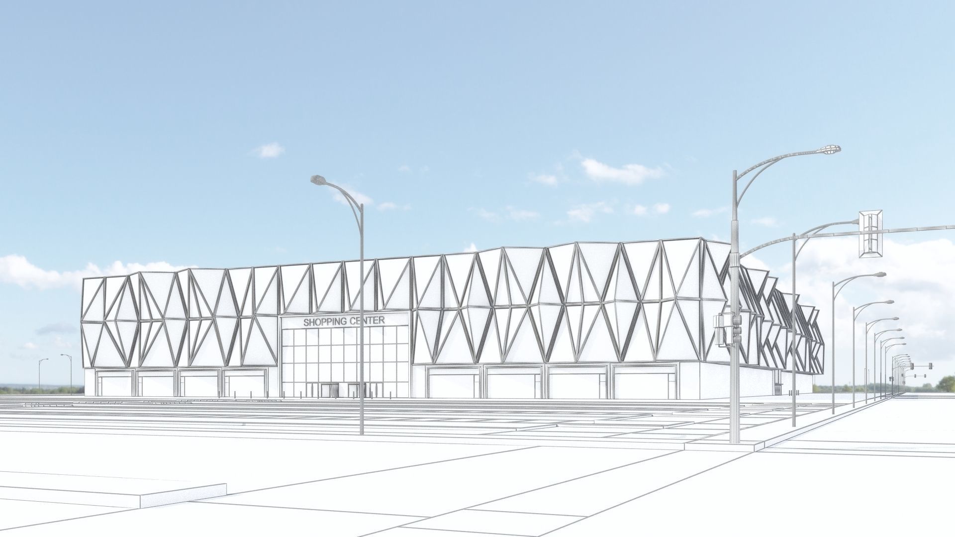 Shopping Centre 2 - Interior and Exterior 3D model_21