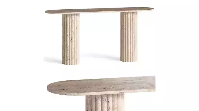 Jalisco Rima Travertine Console