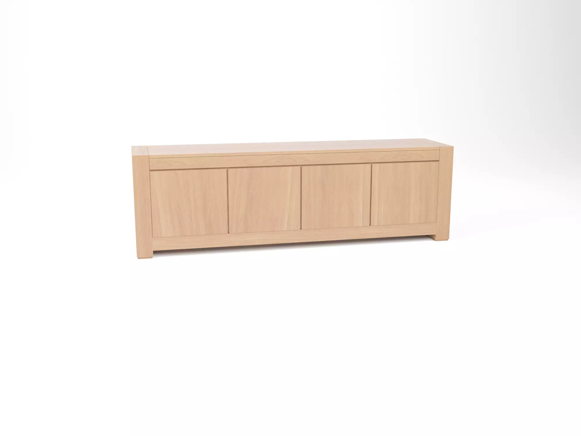 Buffet wooden sideboard with four doors 3D model_0