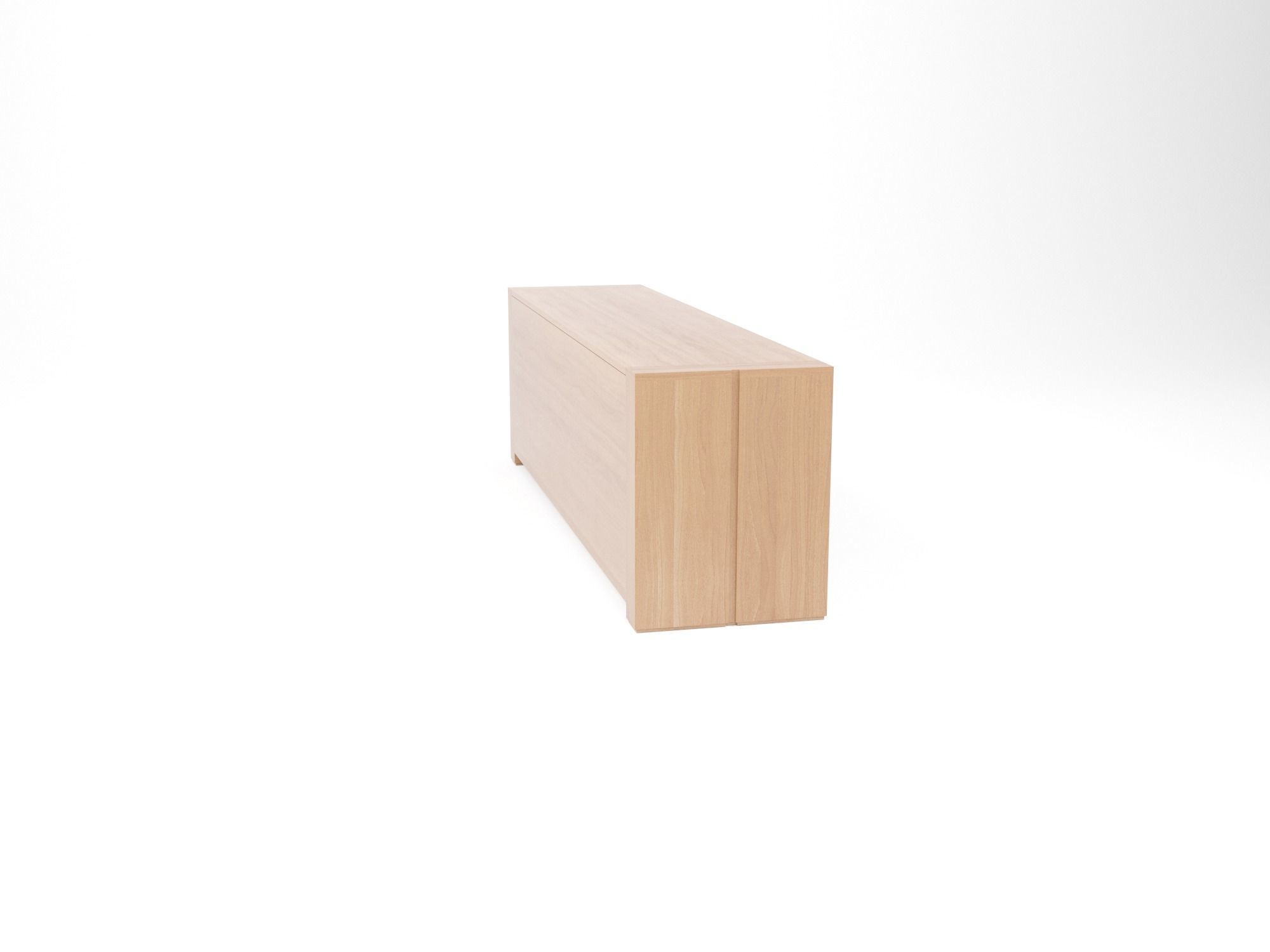 Buffet wooden sideboard with four doors 3D model_1