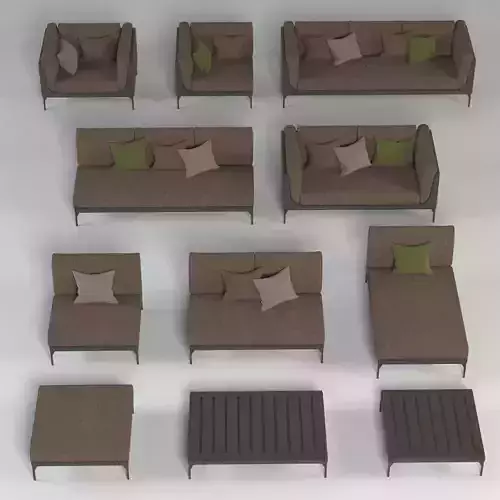 Dedon Mu Collection 3D model