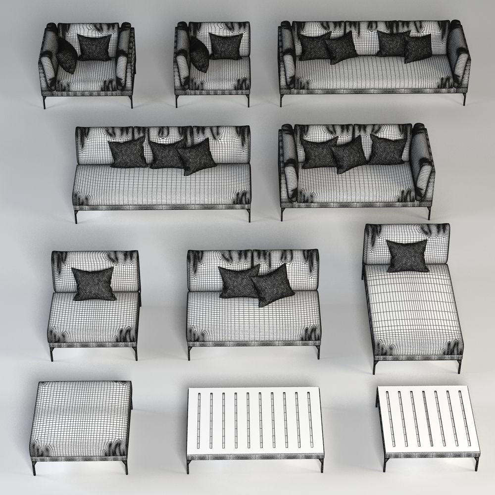 Dedon Mu Collection 3D model_19