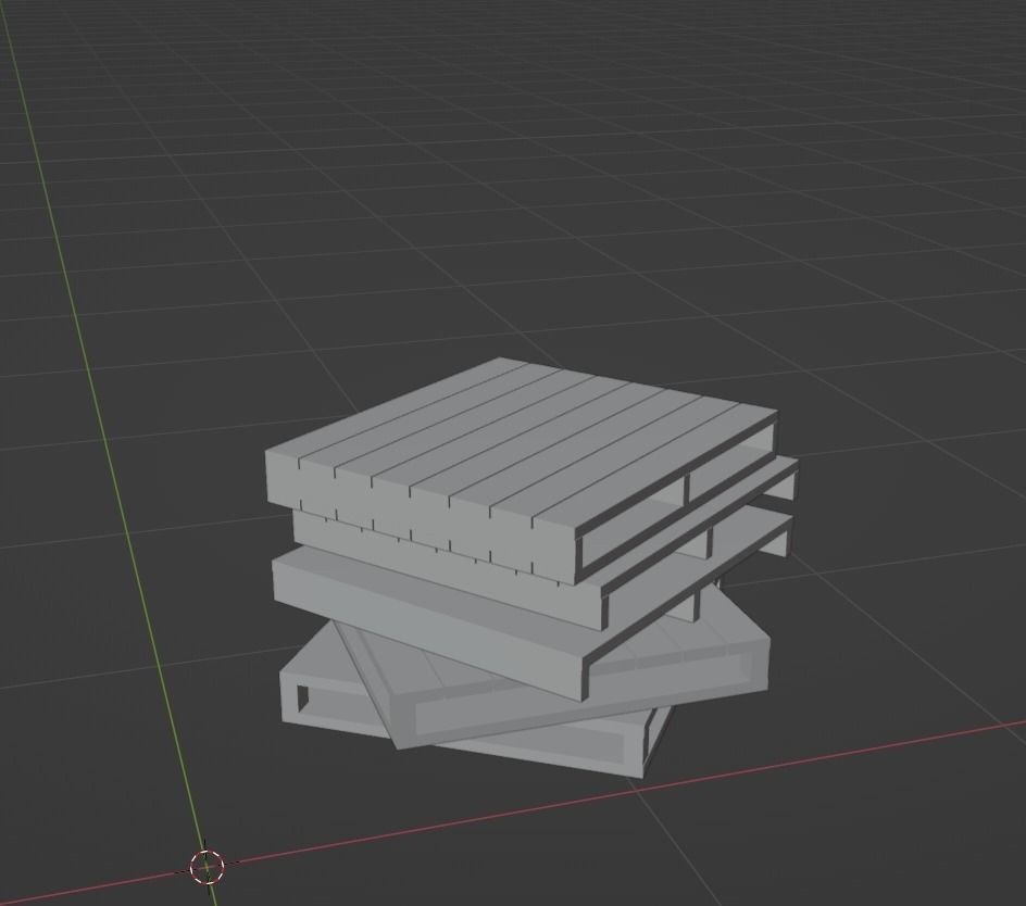 wood pallets - Low-poly 3D model Free low-poly 3D model_6