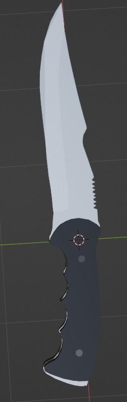 combat knife  Free low-poly 3D model_1