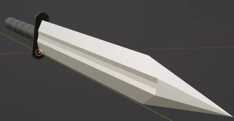 combat knife Low-poly 3D model_0