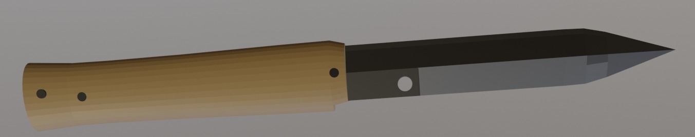 knife pack Low-poly 3D model_2