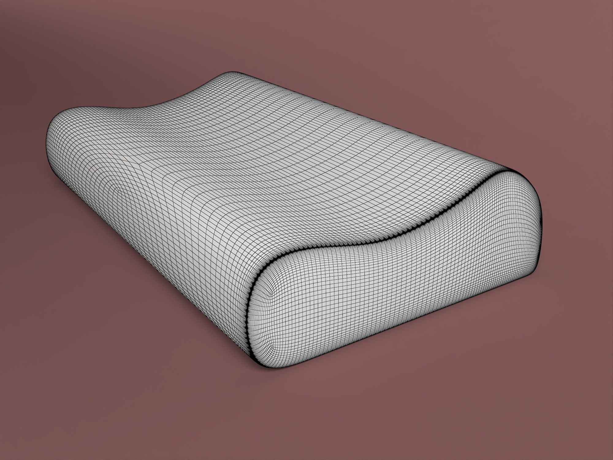 Foam Pillow 3D model_3