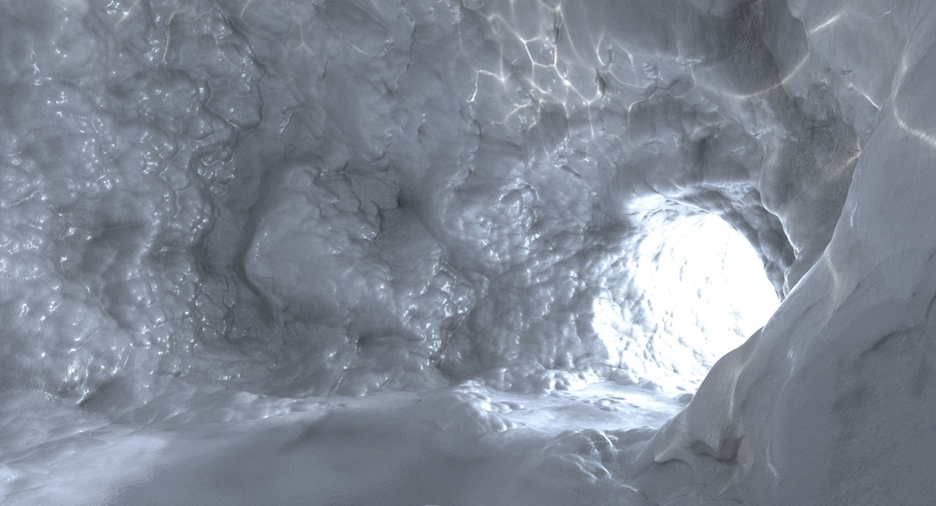 Frozen Ice Cave 4 3D model_1