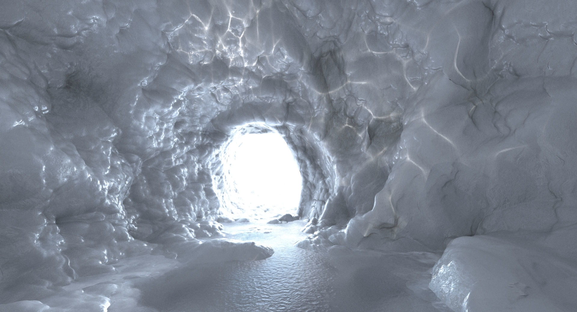 Frozen Ice Cave 4 3D model_2