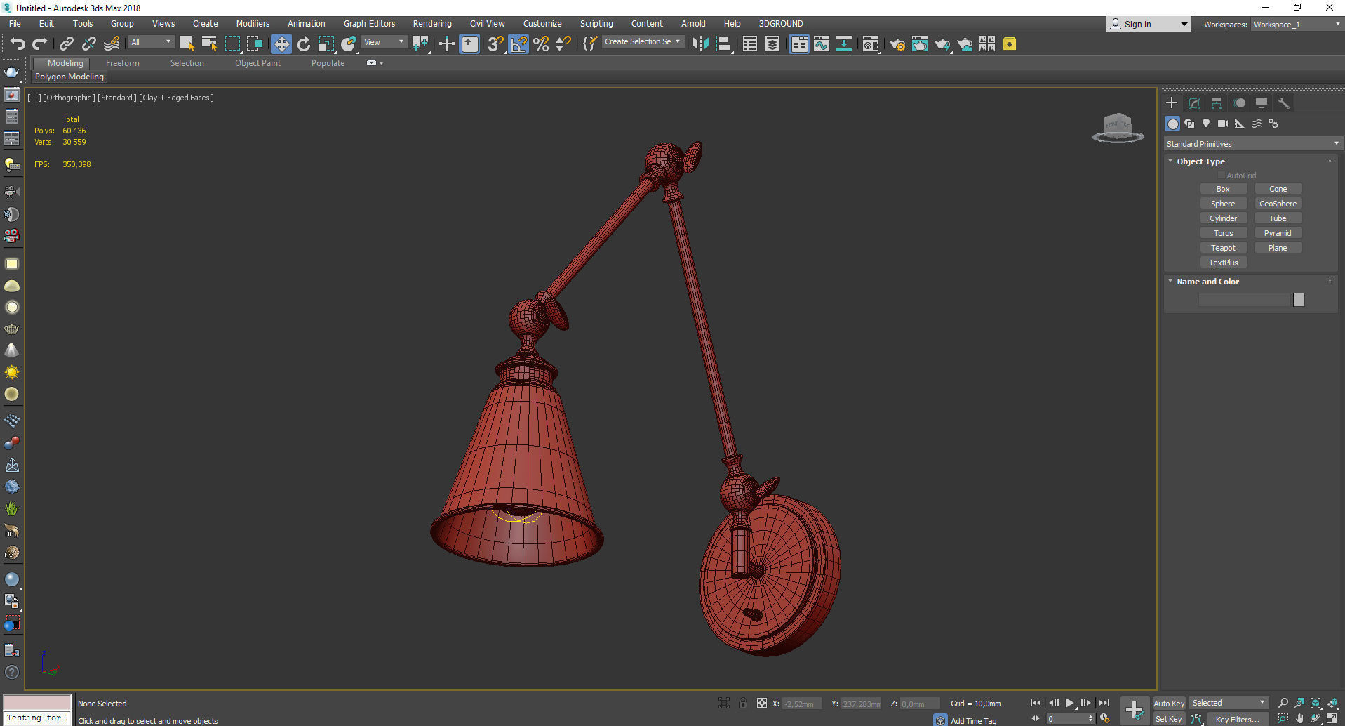 Morland Adjustable Wall Sconce Low-poly 3D model_3