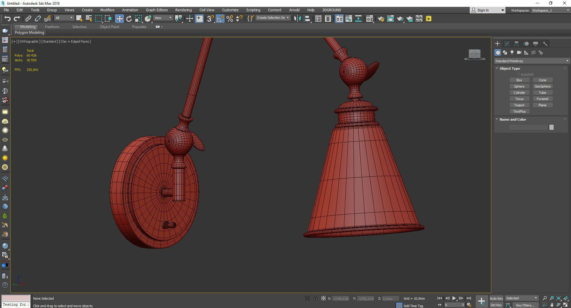 Morland Adjustable Wall Sconce Low-poly 3D model_4